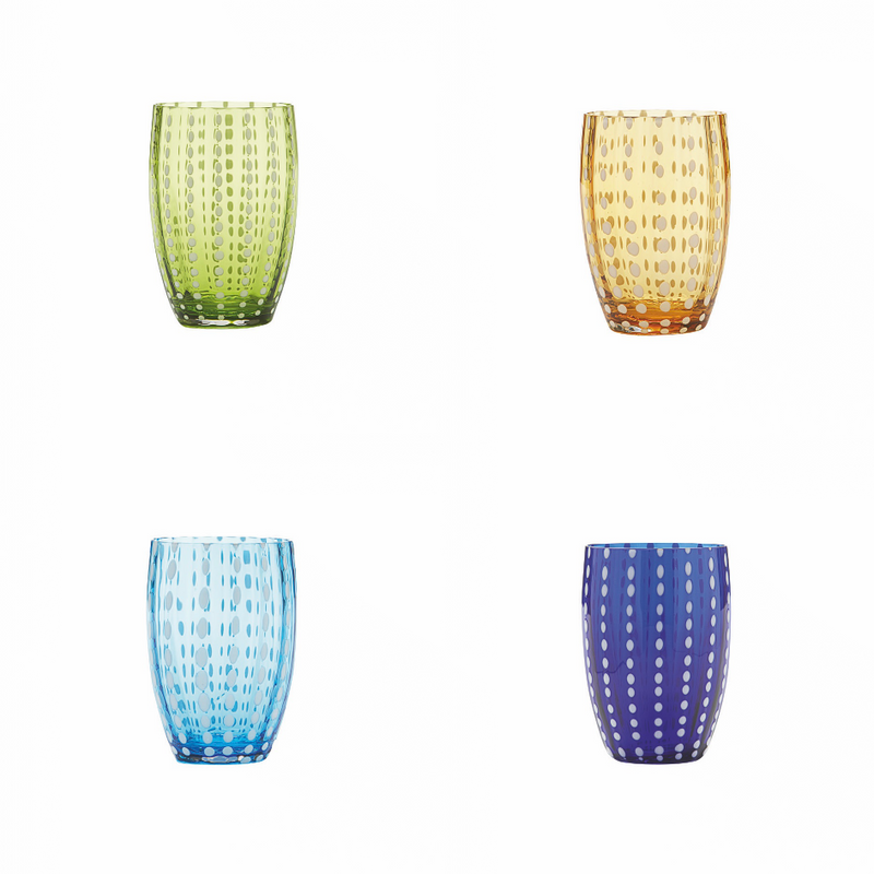 Handblown Perle Glasses (Various Colours)