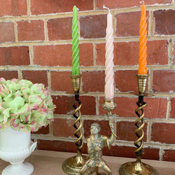 Pack of Two Lacquered Twisted Candles