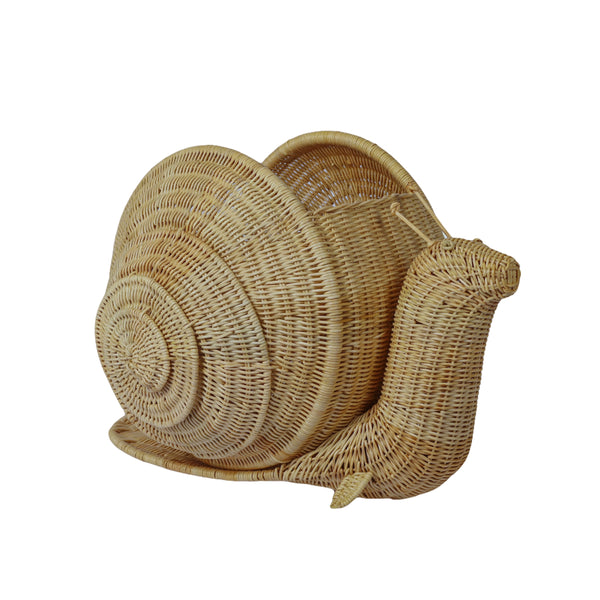 Cécile the Snail Rattan basket - The Jungle Emporium