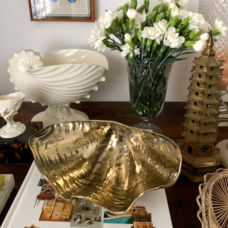 Brass Clam Shell Bowl ~ various sizes - The Jungle Emporium
