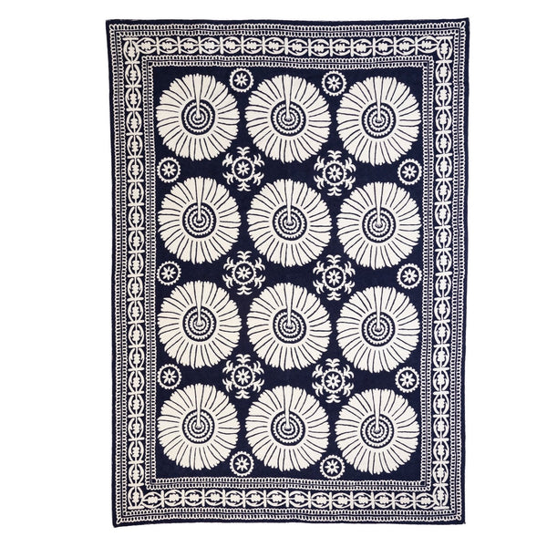 Peacock Carpet ~ Navy Blue